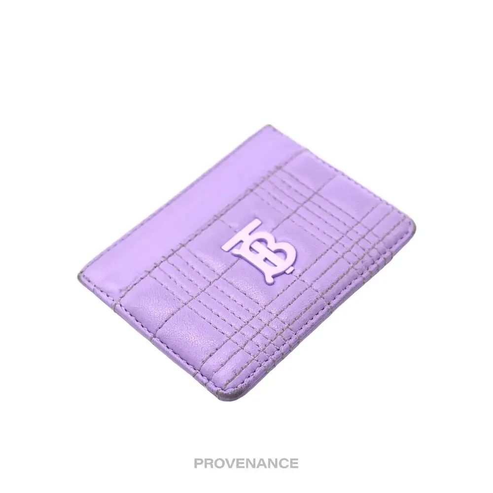 🔴 Burberry Card Holder Wallet - Lavender TB Monogram Check